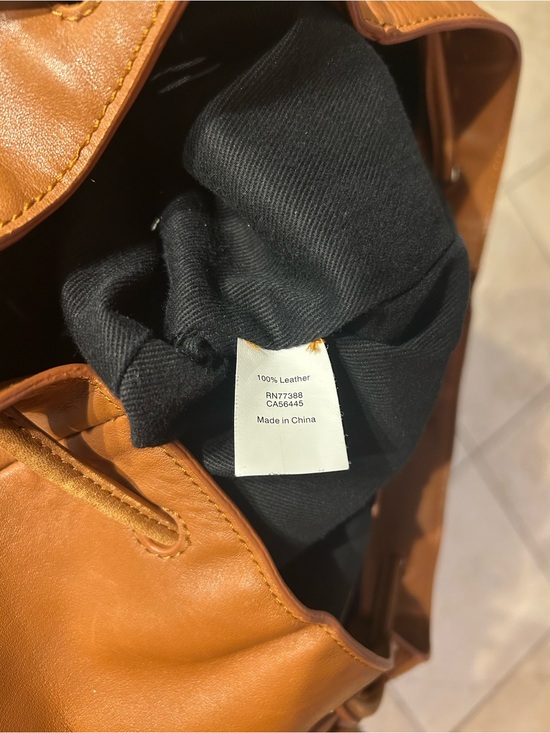 Madewell Leather Backpack in Cognac Brown main image 5